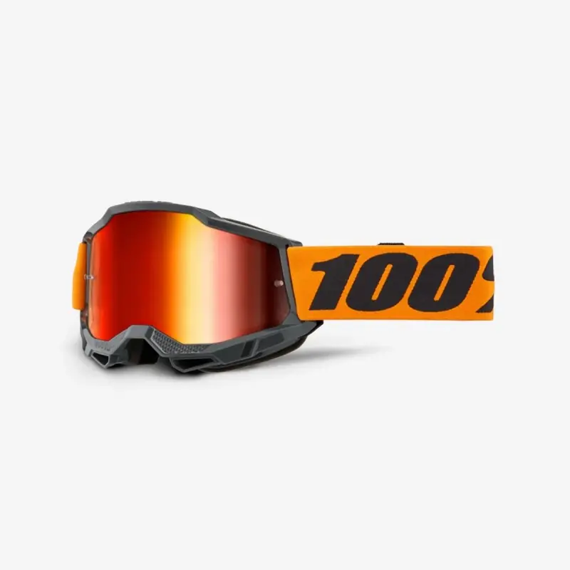 Rabat 100 PROCENT GOGLE ACCURI 2 ORANGE - MIRROR RED LENS KOLOR CZARNY/POMARAŃCZOWY SZYBA CZERWONE LUSTRO
