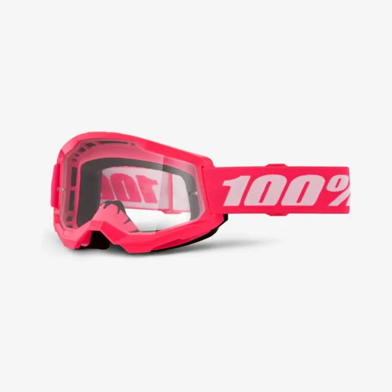 100 PROCENT GOGLE STRATA 2 PINK - CLEAR LENS - KOLOR RÓŻOWY/BIAŁY SZYBKA PRZEŹROCZYSTA Popularny
