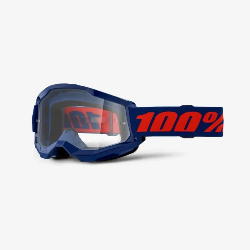 100 PROCENT GOGLE STRATA 2 NAVY - CLEAR LENS - KOLOR GRANATOWY/CZERWONY SZYBKA PRZEŹROCZYSTA Sprawdź teraz