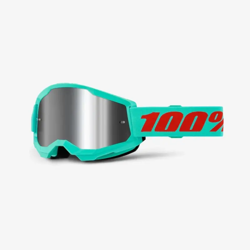 100 PROCENT GOGLE STRATA 2 MAUPITI - MIRROR SILVER LENS - KOLOR SELEDYNOWY/CZERWONY SZYBKA SREBRNE LUSTRO Dostępne od ręki