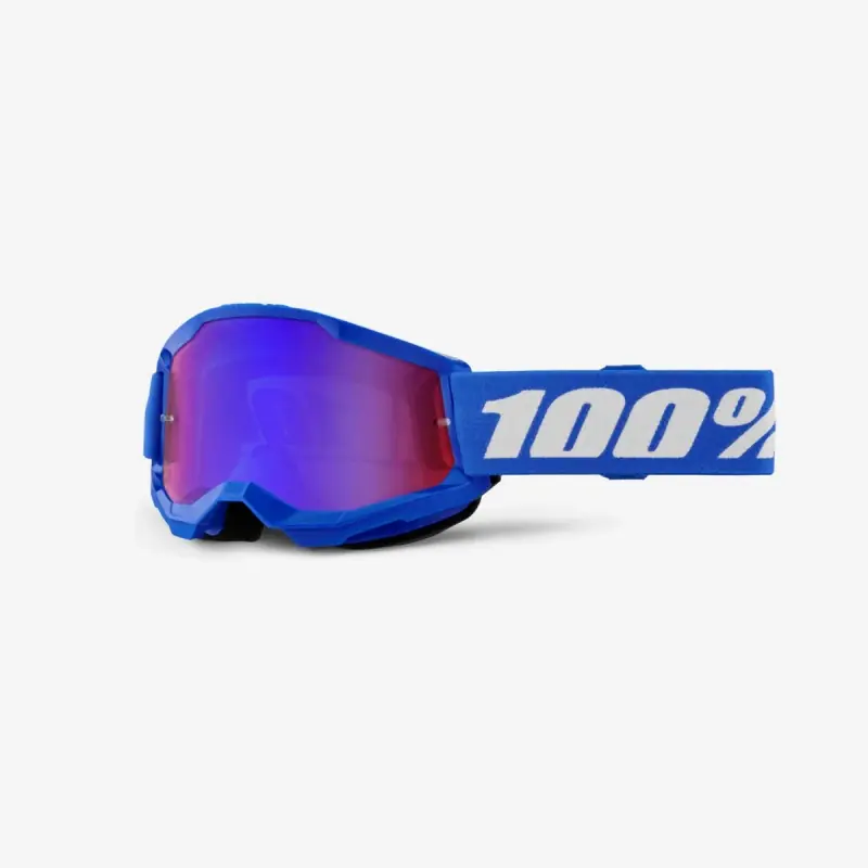 Premium 100 PROCENT GOGLE STRATA 2 YOUTH JUNIOR BLUE - MIRROR RED/BLUE LENS - KOLOR NIEBIESKI/BIAŁY SZYBKA CZERWONE/NIEBIESKIE LUSTRO