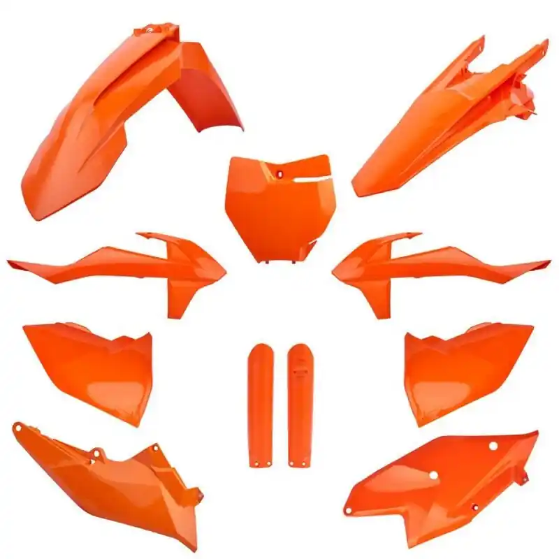 Kup teraz POLISPORT KOMPLET PLASTIKÓW (FULL KIT) KTM SX/SX-F/XC-F ‘16-‘18 W ZESTAWIE TABLICA PRZEDNIA (8664900001) I OSŁONY AMORTYZATORÓW (8398600005) KOLOR POMARAŃCZOWY