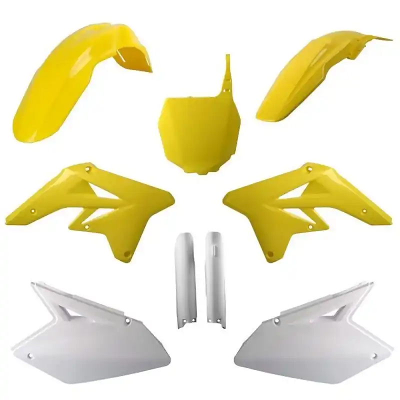 Tylko dziś POLISPORT KOMPLET PLASTIKÓW (FULL KIT) SUZUKI RMZ 250 ‘07-‘09 W ZESTAWIE TABLICA PRZEDNIA (8660400002) I OSŁONY AMORTYZARORÓW (8398300001) KOLOR ŻÓŁTY BIAŁY