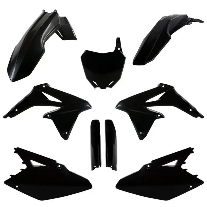 POLISPORT KOMPLET PLASTIKÓW (FULL KIT) SUZUKI RMZ 450 ‘08-‘17 W ZESTAWIE TABLICA PRZEDNIA (8659300003) I OSŁONY AMORTYZARORÓW (8398300002) KOLOR CZARNY Wyprzedaż