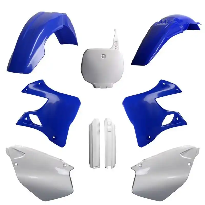 Do wyczerpania zapasów POLISPORT KOMPLET PLASTIKÓW (FULL KIT) YAMAHA YZ 125/250 ‘96-‘99 W ZESTAWIE TABLICA PRZEDNIA (8674000001) I OSŁONY AMORTYZARORÓW (8392000001) KOLOR NIEBIESKI BIAŁY OEM