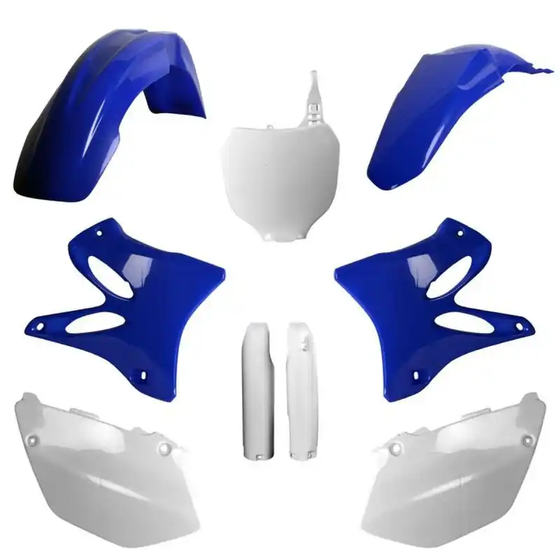 Kup online POLISPORT KOMPLET PLASTIKÓW (FULL KIT) YAMAHA YZ 125/250 ‘05 W ZESTAWIE TABLICA PRZEDNIA (8658000001) I OSŁONY AMORTYZARORÓW (8398100001) KOLOR NIEBIESKI BIAŁY OEM
