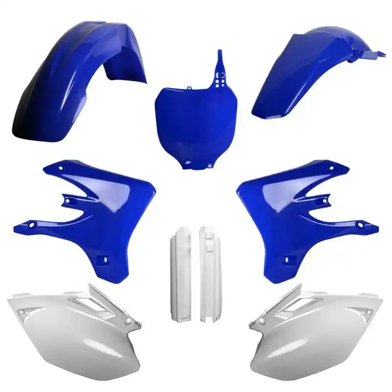 POLISPORT KOMPLET PLASTIKÓW (FULL KIT) YAMAHA YZ 250F ‘03-‘04; YZ 450F ‘03-‘04 W ZESTAWIE TABLICA PRZEDNIA (8658000001) I OSŁONY AMORTYZARORÓW (8392000001) KOLOR NIEBIESKI BIAŁY OEM Zamów dziś