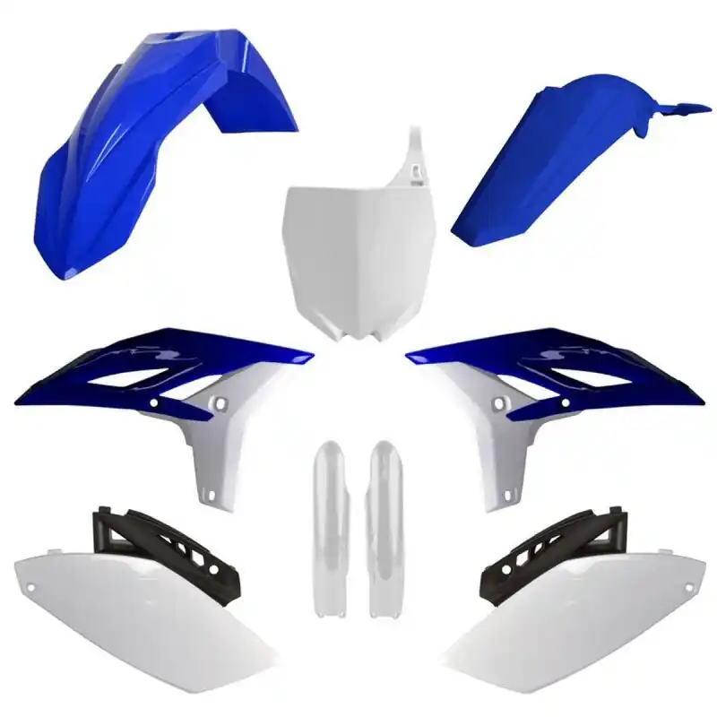 POLISPORT KOMPLET PLASTIKÓW (FULL KIT) YAMAHA YZ 250F ‘10-‘13 W ZESTAWIE TABLICA PRZEDNIA (8678400001) I OSŁONY AMORTYZARORÓW (8352000001) KOLOR NIEBIESKO BIAŁY OEM Ostatnia szansa