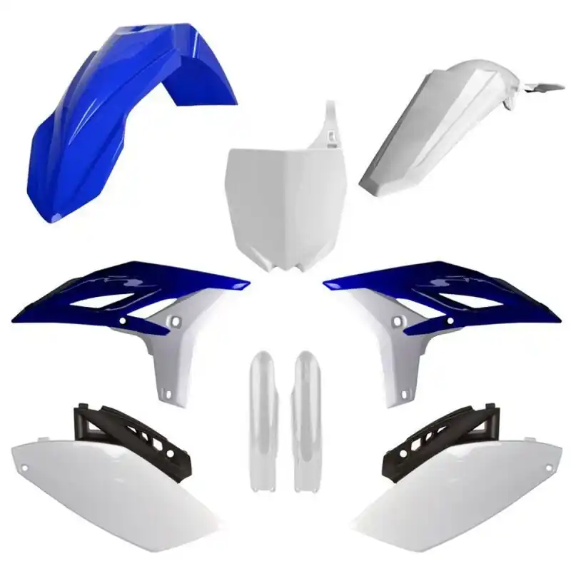 Do wyczerpania zapasów POLISPORT KOMPLET PLASTIKÓW (FULL KIT) YAMAHA YZ 250F ‘10-‘13 W ZESTAWIE TABLICA PRZEDNIA (8678400001) I OSŁONY AMORTYZARORÓW (8352000001) KOLOR NIEBIESKO BIAŁY OEM