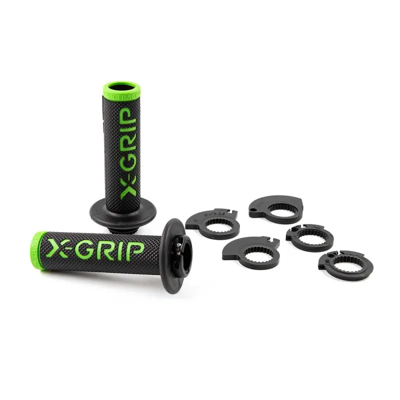 Cena promocyjna X-GRIP PROMOCJA MANETKI (GRIPY) BRAAAAP GRIPS LOCK-ON-GRIP (Z ADAPTERAMI ROLGAZU) GREEN OPEN END (Z OTWOREM) KOLOR ZIELONY