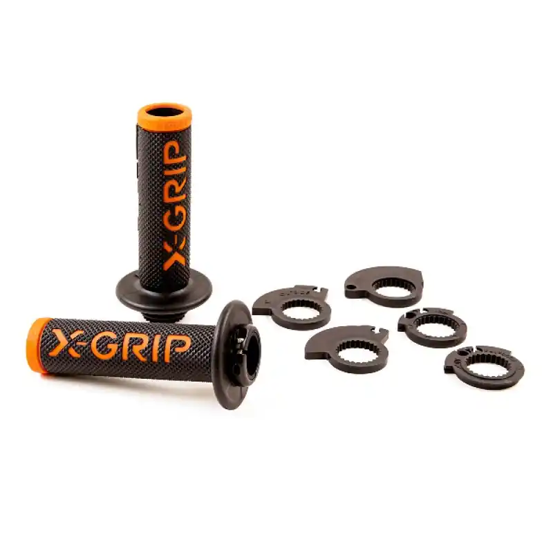 Hit cenowy X-GRIP PROMOCJA MANETKI (GRIPY) BRAAAAP GRIPS LOCK-ON-GRIP (Z ADAPTERAMI ROLGAZU) ORANGE OPEN END (Z OTWOREM) KOLOR POMARAŃCZOWY