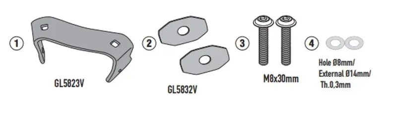 Dodaj do koszyka KAPPA ADAPTER DO ZAMONTOWANIA STELAŻA BOCZNEGO KLO5145MK I KLO5145CAM BMW F 900 GS ‘24-, (BEZ UŻYCIA STELAŻA KUFRA CENTRALNEGO KR5145)